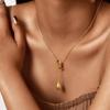 New Product Accessories Women's Fashion Versatile Creative Serpentine Water Drop Y-shaped Necklace Gold Clavicle Chain