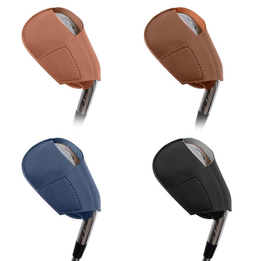 Portable Swing Iron Club Head Cover Solid Color Rod Head Protective Case Wedges Covers Practical Sport Accessory