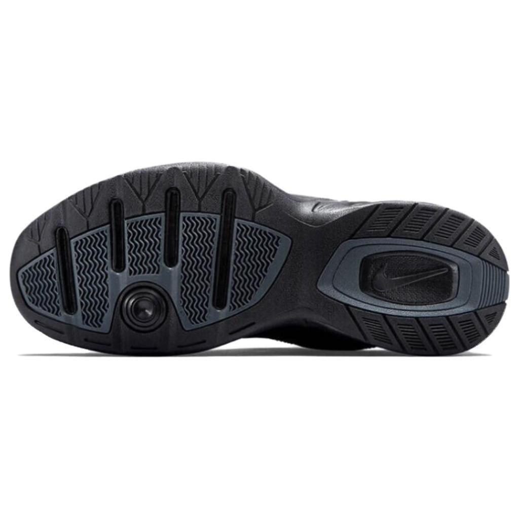 Nike Air Monarch 4 Low Top Chunky Sneakers Unisex Obsidian Black Silver 415445-001(Team25-XSC)