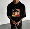 New Dragon Ball Anime Goku Roundneck Shortsleeved 2026 Summer American Mens Loose and Breathable Sports Cotton Tshirt