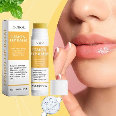 Citronový balzám na rty Hydratační, Hydratační, Vyživující balzám na rty proti suchu a popraskání