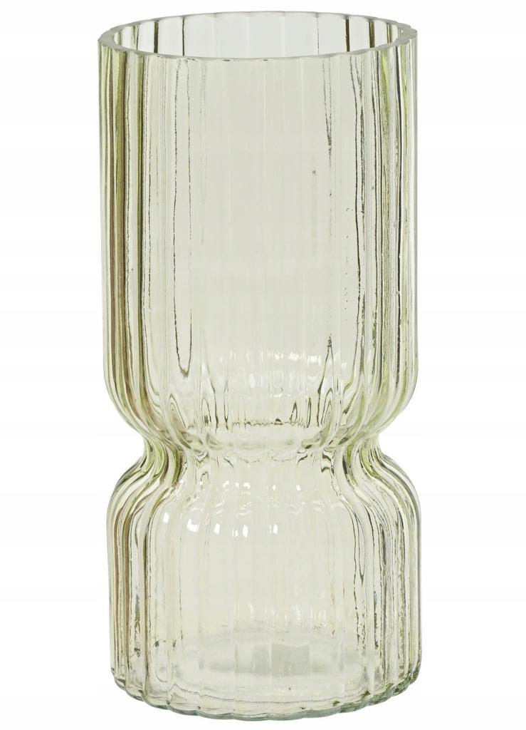 Wazon szklany przezroczysty ryflowany 11x23cm 1szt