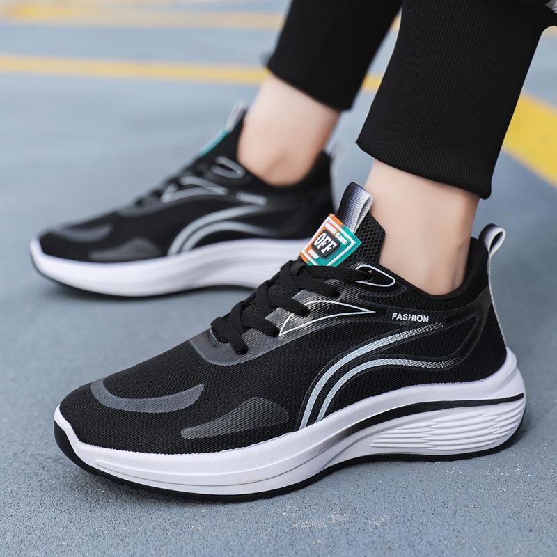 Autumn Shredded Fish Sports Men's Shoes Lightweight and Breathable Trendy Versatile Fashion Sports Running Shoes Youth Student Casual Shoes