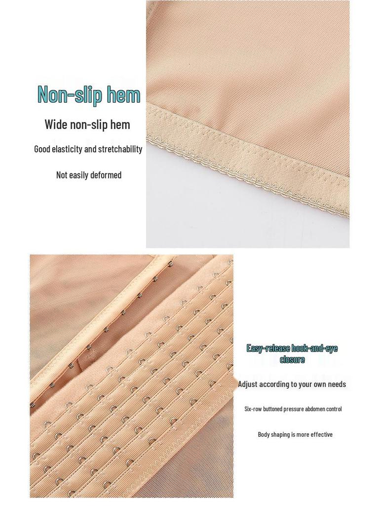 Postpartum Tummy Control Push-Up Corset Vest: Six-Row Hook Body Shaper for Women