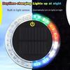 Solar Circular Warning Light Strong Brightness Flashing Light Anti Collision for Electric Scooter Commuting Safety