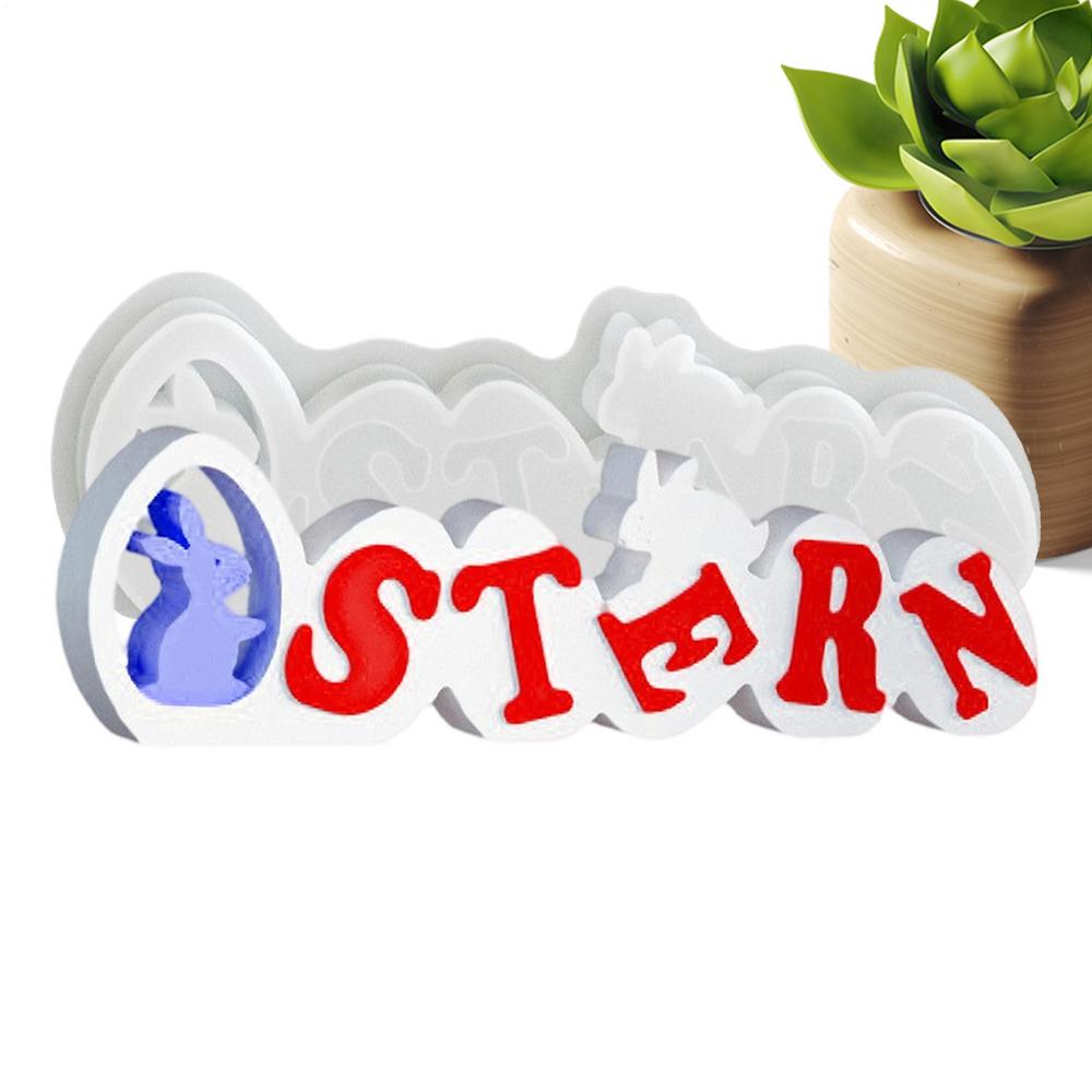 

Easter Silicone Molds Reusable Bunny Egg Easy Release Silicone Candle Making Molds Easter Decor For Plaster Wax Clay Resin Soap
