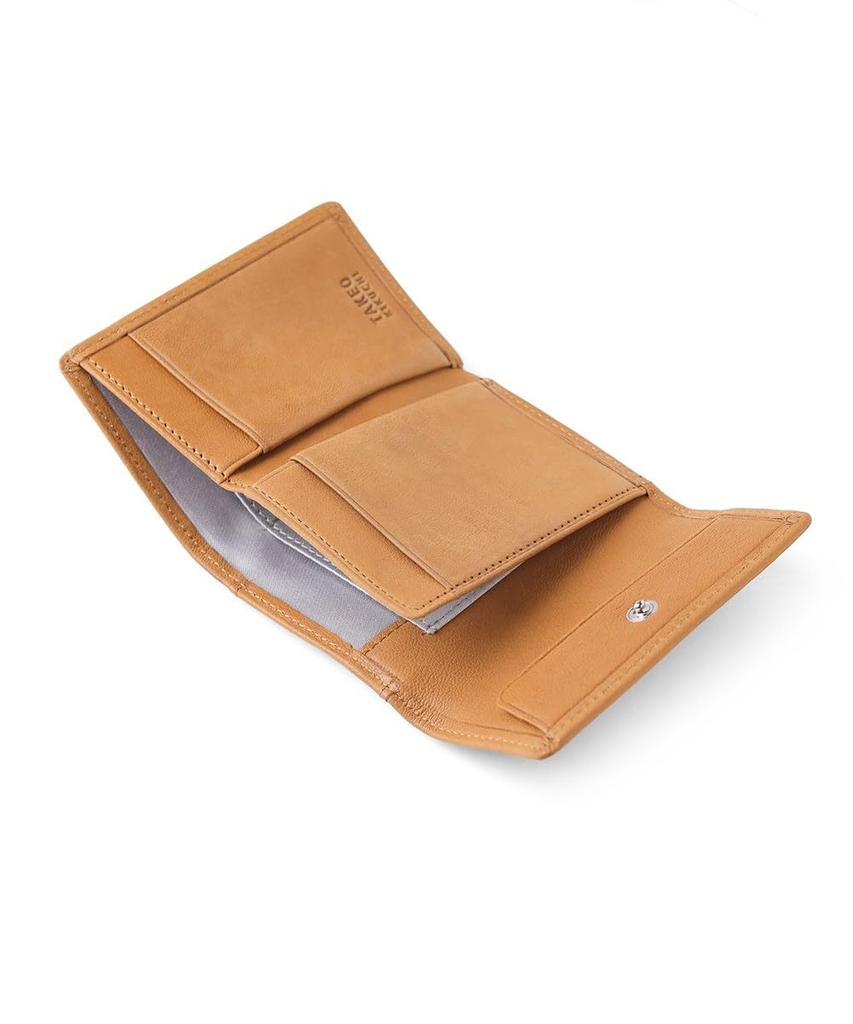 Claude II Sheepskin Wallet for Men [TAKEO KIKUCHI] Tri-fold (Camel) No.790606