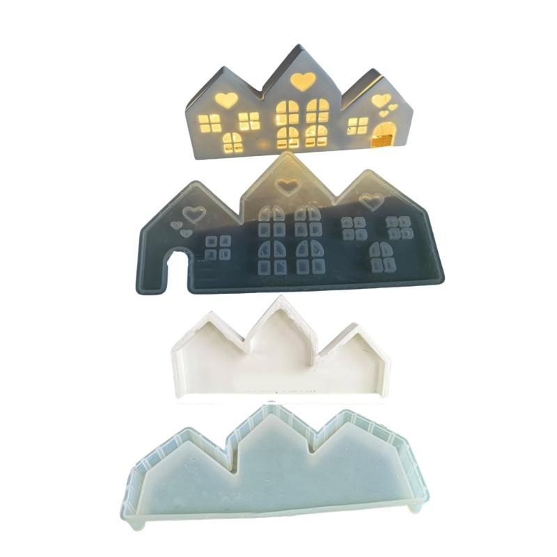 House Silicone Molds Epoxy Resin Molds Candle Molds Soap Making Molds Silicone Texture Crafting Molds for Ornament