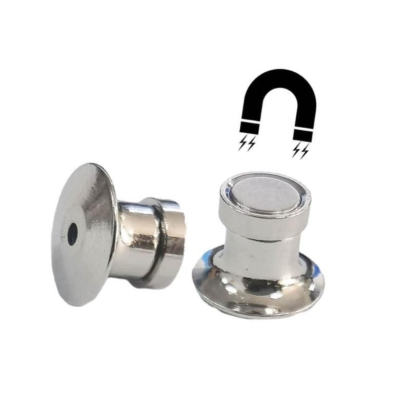 10pc Locking Pin Backs Lock Pin Keepers Clasp Magnetic Metal Pin Locks Back DIY Accessories Buckle Brooch Safety Pin Cap