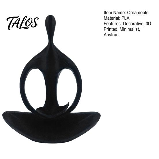 Minimalist Zen Humanoid Sculpture Ornament, 3D Printed Abstract Figurine with Smooth Surface And Delicate Texture, Compact Home Decoration for Living