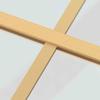 Sliding Door Gold 76x205 Cm Tempered Clear Glass and Aluminium