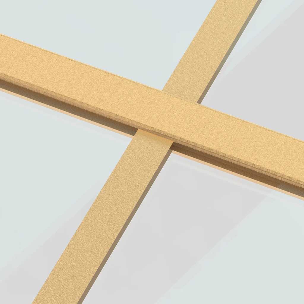 Sliding Door Gold 76x205 Cm Tempered Clear Glass and Aluminium