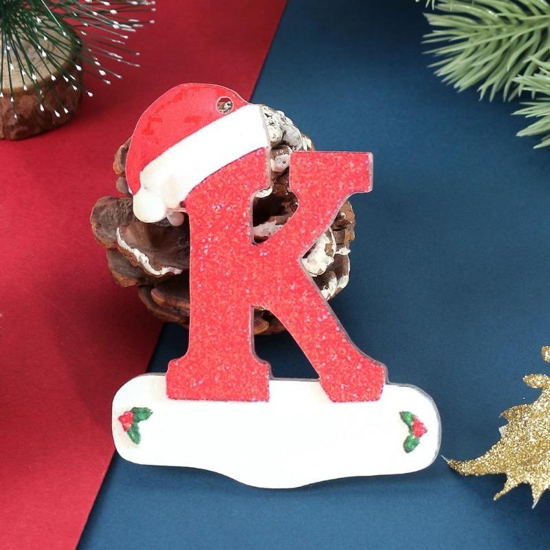 1Pcs 26 Christmas Letter Decor Xmas Tree Decoration 3D Hanging Pendant Party Home Room Ornament Navidad New Year 2026 Gifts