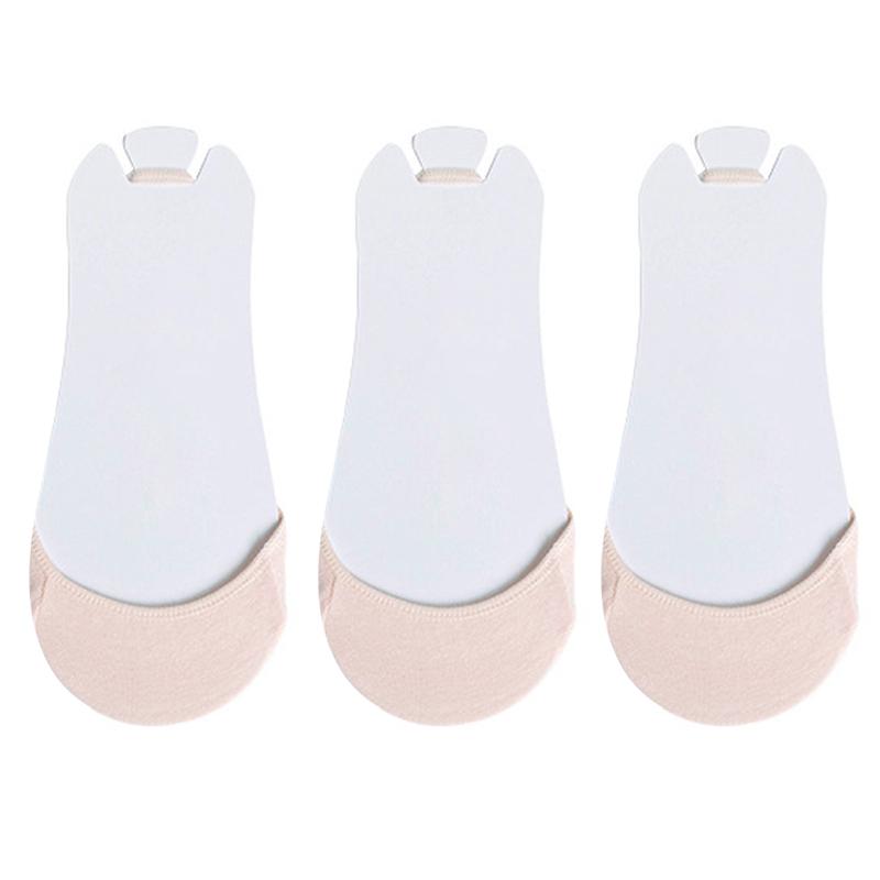 3Pairs/lot Sling Women's Cotton Boat Socks Summer Non-slip Invisible Shallow Half-soled Socks That Do Not Fall Off The Socks