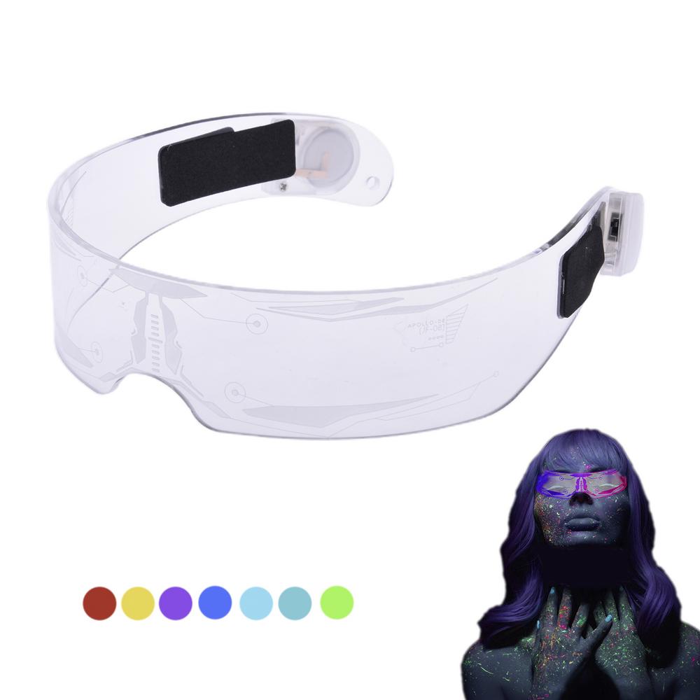 

LED Glasses 7 Colors 4 Modes Fashion Glow Sunglasses LED Visor LED Party Luminous Glasses Halloween Cosplay Party Bar Supplies
