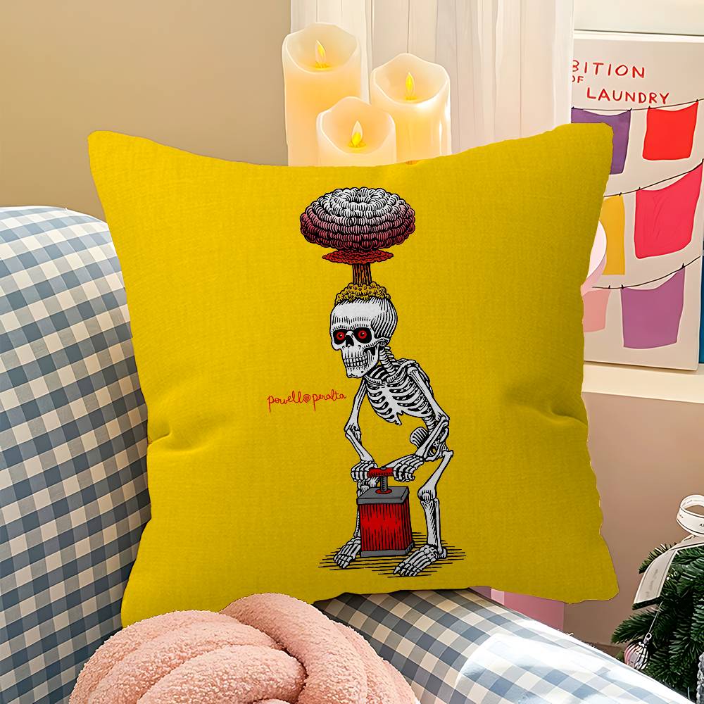 PPowells PPeraltas Skateboard Cartoon Pillow Gifts Home Office Furnishings Bedroom Sofa Car Cushion Cover Case Xcm