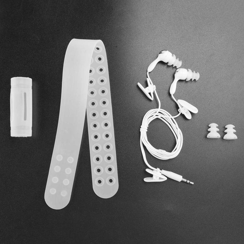 AA58 4GB USB MP3 přehrávač vodotěsný plavání potápění surfování černá sluchátka FM rádio