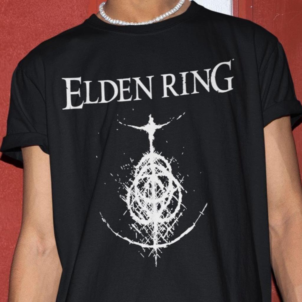Elden Ring Rune Crest T-Shirt ,Dark Fantasy Game Symbol Tee, Soulsborne Merch