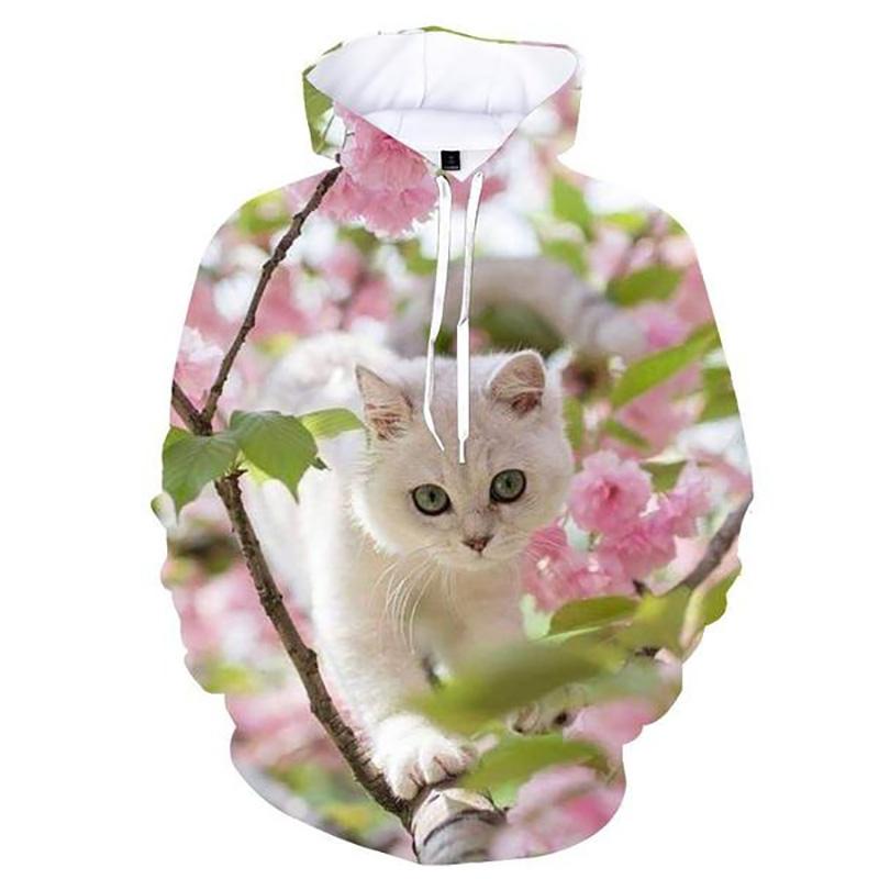 

Kawaii Cat Hoodies Animal 3D Print Men Women Oversized Pullovers Long Sleeve Hooded Sweatshirts Streetwear Kids Woman Clothing 6XL