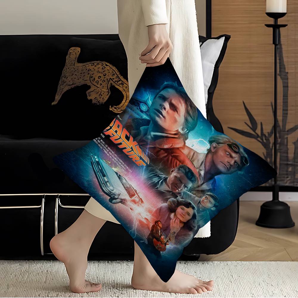 Movie Back To The Future Trilogy Cushion Cover Pillow Cover Decor Pillowcase Printed Cushion Case for Couch