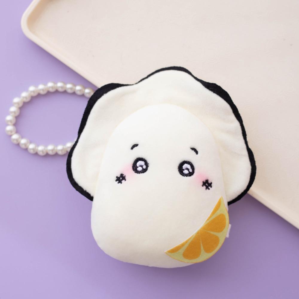 with Pearl Chain Oysters Pendant Doll 10cm Size Oysters Plush Pendant  Keychain Decor