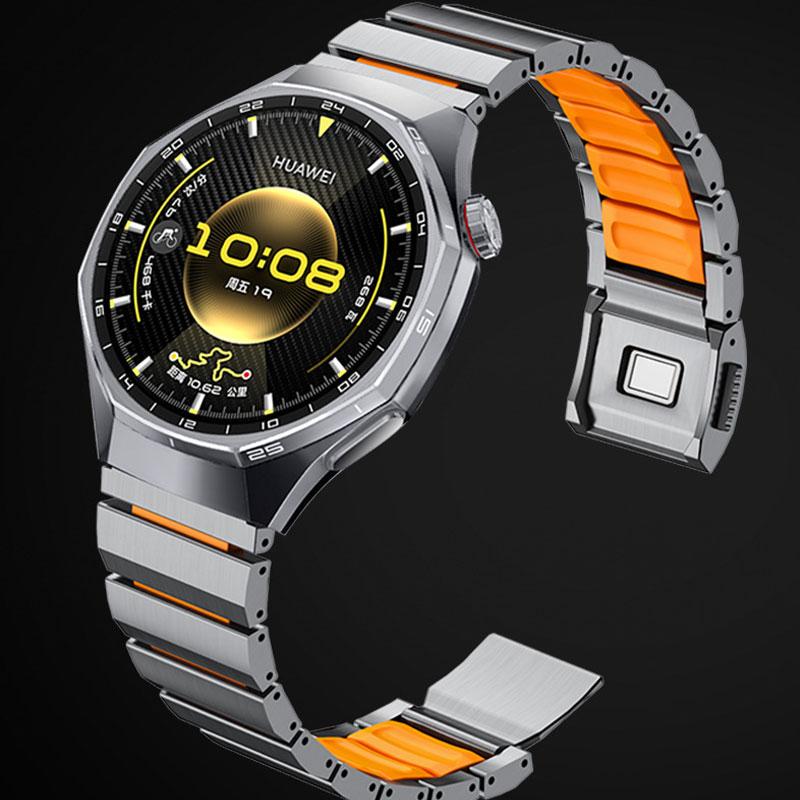22mm Titanium Metal Band For Huawei Ultimate 2 1 Strap Magnetic Correa For Huawei Watch GT6pro GT5 46mm Amazfit T-rex3PRO 48mm