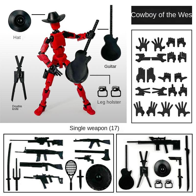 Non-Toxic 3D Printing Lucky Dummy13 Multi Joint Building Blocks Dummy Doll Diy Assembly Toy Doll Model Bricks Toy Gift For Adult Kids