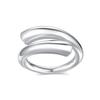 PANJBJ 925 Sterling Silver Geometric Black Stone Rings for Women Girl Korean Simple Adjustable Couple Jewelry Dropshipping