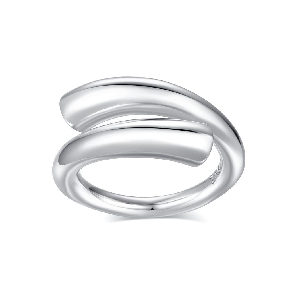 PANJBJ 925 Sterling Silver Geometric Black Stone Rings for Women Girl Korean Simple Adjustable Couple Jewelry Dropshipping