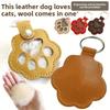 Pet Hair Clipper Storage, Dog Paw Keychain, Memorial Box, with Funeral Hair Storage for Pets, Leather, Pawprint Design Storage