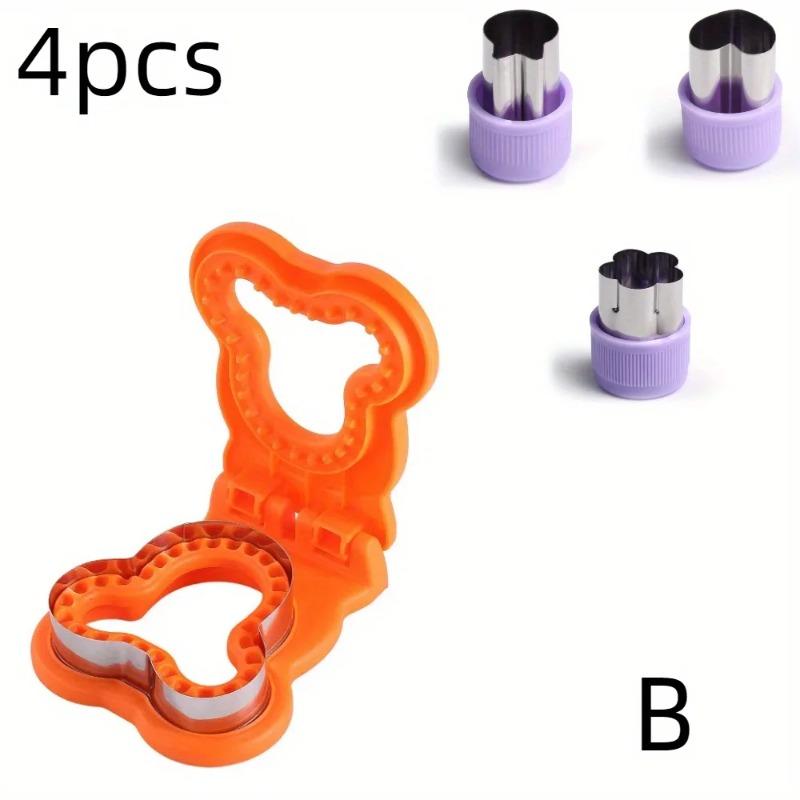 Sandwich Cutter and Sealer with Plastic Handles Ideal for DIY Bread Fruit Vegetable Cutting and Embossing Moulds Kitchen Gadget