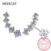 Real D Color Moissanite Diamond Earrings 925 Silver Sparkling Smile Stud Earrings for Women Fine Jewelry Party Gift