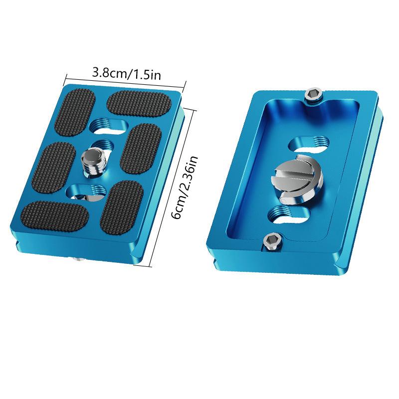 DSLR-Kamera-Stativplatte, Schnellwechseladapter, Kameraplattenhalterung für DSLR-Kamera-Kugelkopf-Stativ