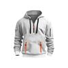 Schwergewichtige Herren Herbst/Winter Kapuzenpullover-Set mit Tasche - Lässig Sport, Reißverschluss-Ärmeltasche