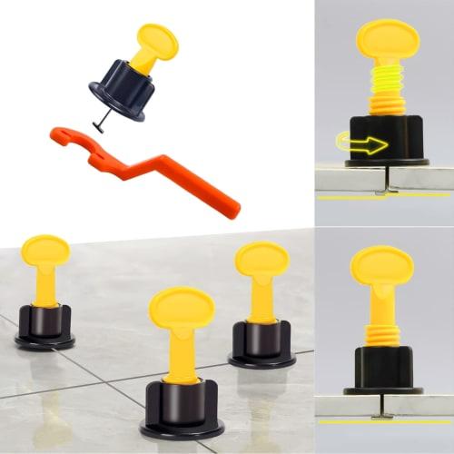 Namioka Tile Spacers, Tile Clips, Joint Spacers, Leveling Aids, Reusable Leveling System with Leveler for Walls and Floors with Gaps 2mm or More, Spec