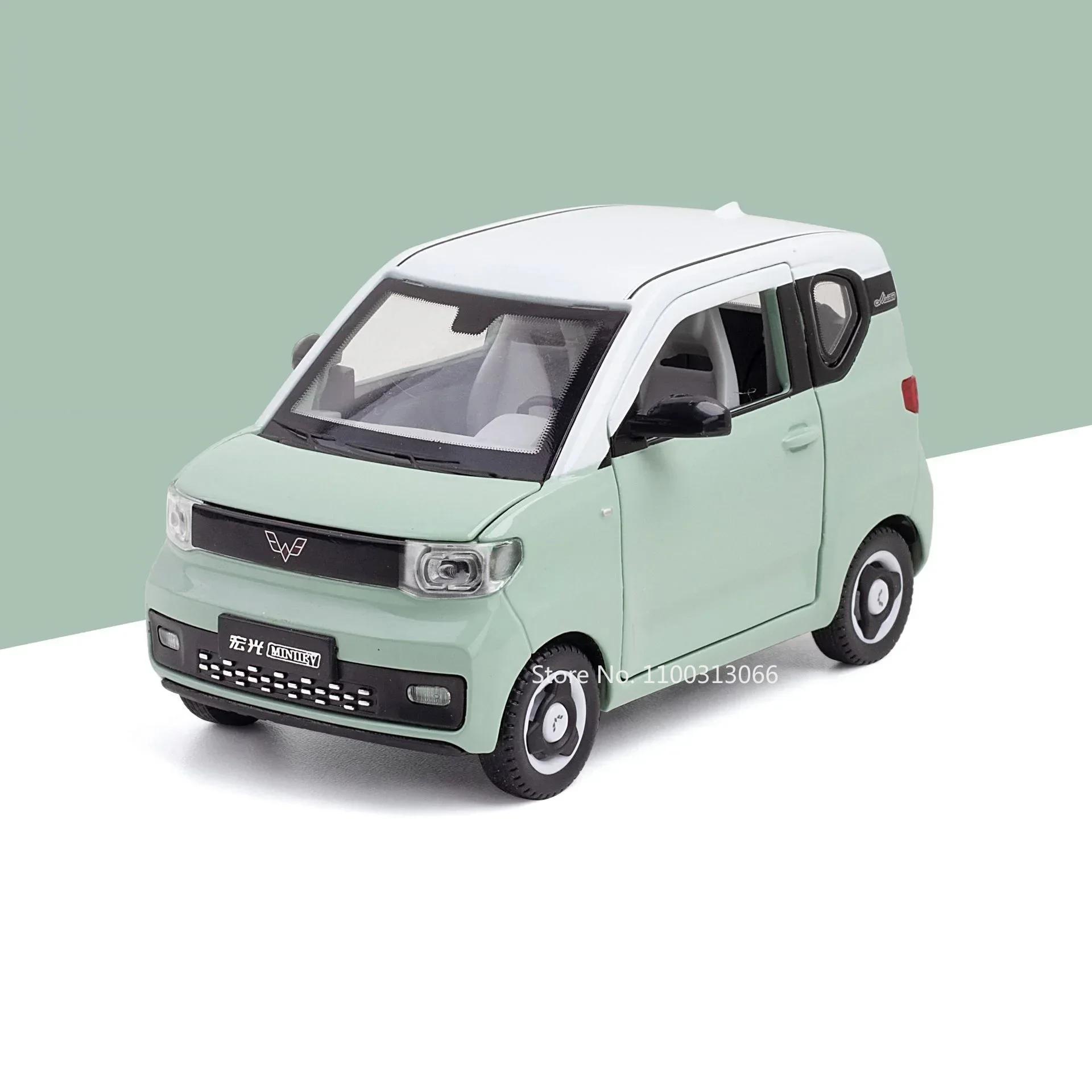 

1:Масштаб 24 WULING HONGGUANG MINIEV Металлическая игрушка-модель автомобиля Резиновые шины со светом и музыкой Коллекция транспортных средств Игрушки Детский фестивальный подарок