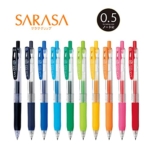 Zebra Gel Ballpoint Pen Sarasa Clip 0.5 10 Colors JJ15-10CA