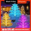 Christmas Tree Solar Fiber Jellyfish Lamp Waterproof Floodlight Jellyfish Lights 7 Colors Led Christmas Tree Light Outdoor