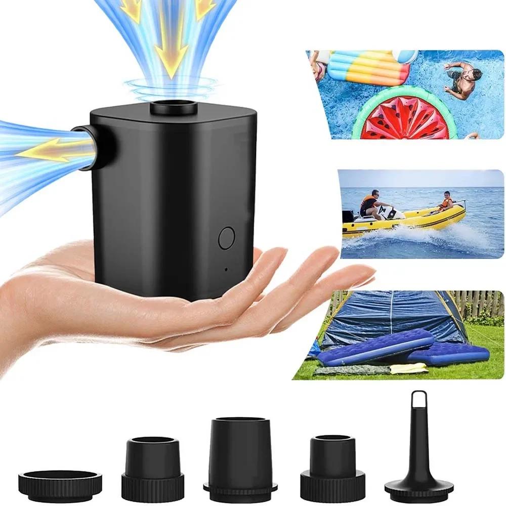 Electric Air Pump Portable Wireless Air Compressor Inflator/Deflator Pumps for Inflatable Cushions Air Beds Boat Swimming Ring