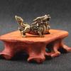 Antique Copper Chinese Mythical Beast Pixiu Miniature Figurines 1 Pair Ornaments Brass Lucky Animal Qi Lin Desktop Decorations