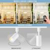 ANWIO Spotlights, Set of 4, for Duct Rails, 4.5W (40W Equivalent), Remote Control Included, Built-in LEDs, No Bulb Required, Scandinavian Design,