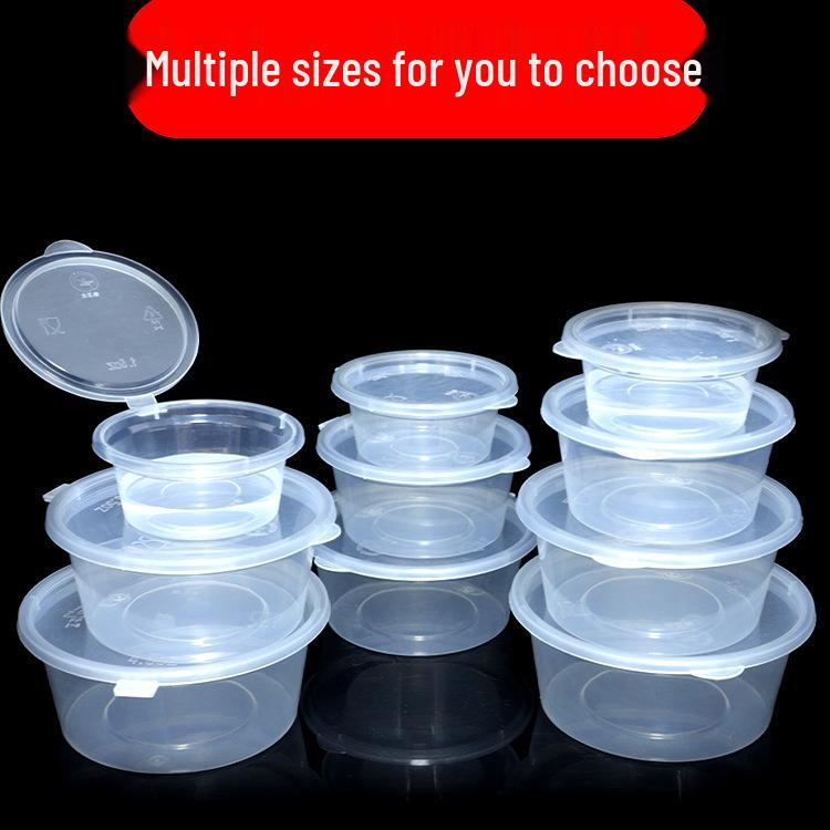 

Leak-Proof Disposable Sauce Cups for Takeout: Ideal for Condiments, Oils, Vinegar, and Chili Sauce 27ml outer buckle, thickened, 100 sets