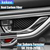 Real Carbon Fiber Car Accessories Door Handle Bowl Trim Cover Soft Sticker For Subaru Forester SK      2024