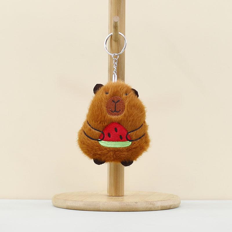 

Мягкий короткий плюшевый брелок-капибара, очаровательная водная капибара, мягкая игрушка Watermelon Capybara