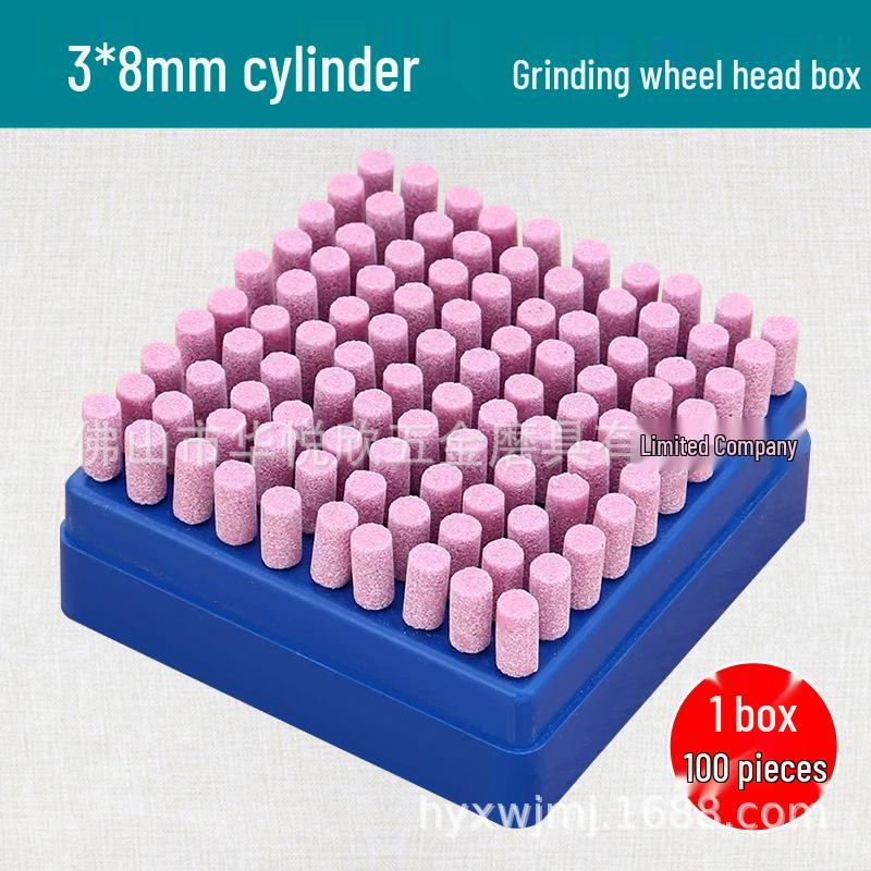 FY Red Corundum Grinding Head 3mm for Metal Mold with Chrome Steel & Ceramic Wheel.