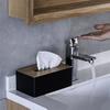 1 Stück Taschentuchbox Serviettenhalter Etui Papierbox Behälter Bambusdeckel Massivholz Hotel Aufbewahrungsbox Tischdekoration für Zuhause