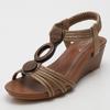 Wedge Sandals Women 'S Platform Women 'S  Summer Casual Soft Bottom Mom Shoes Plus Size Retro Roman Style Shoes