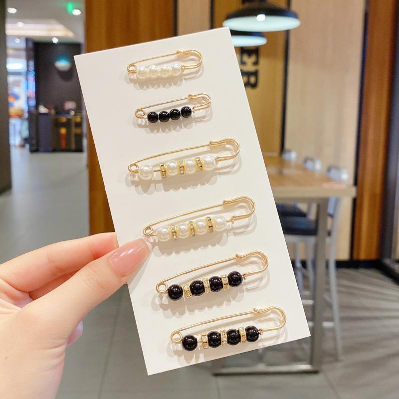 Κομψή καρφίτσα μέσης με μαργαριτάρι και καρφίτσα για γυναίκες