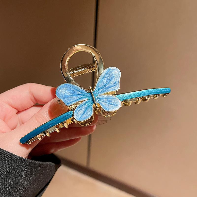 Hibiscus Camellia Flower Hairpin Large Size Grab Clip Female Summer Shark Clip Headdress Pearl Hairpin