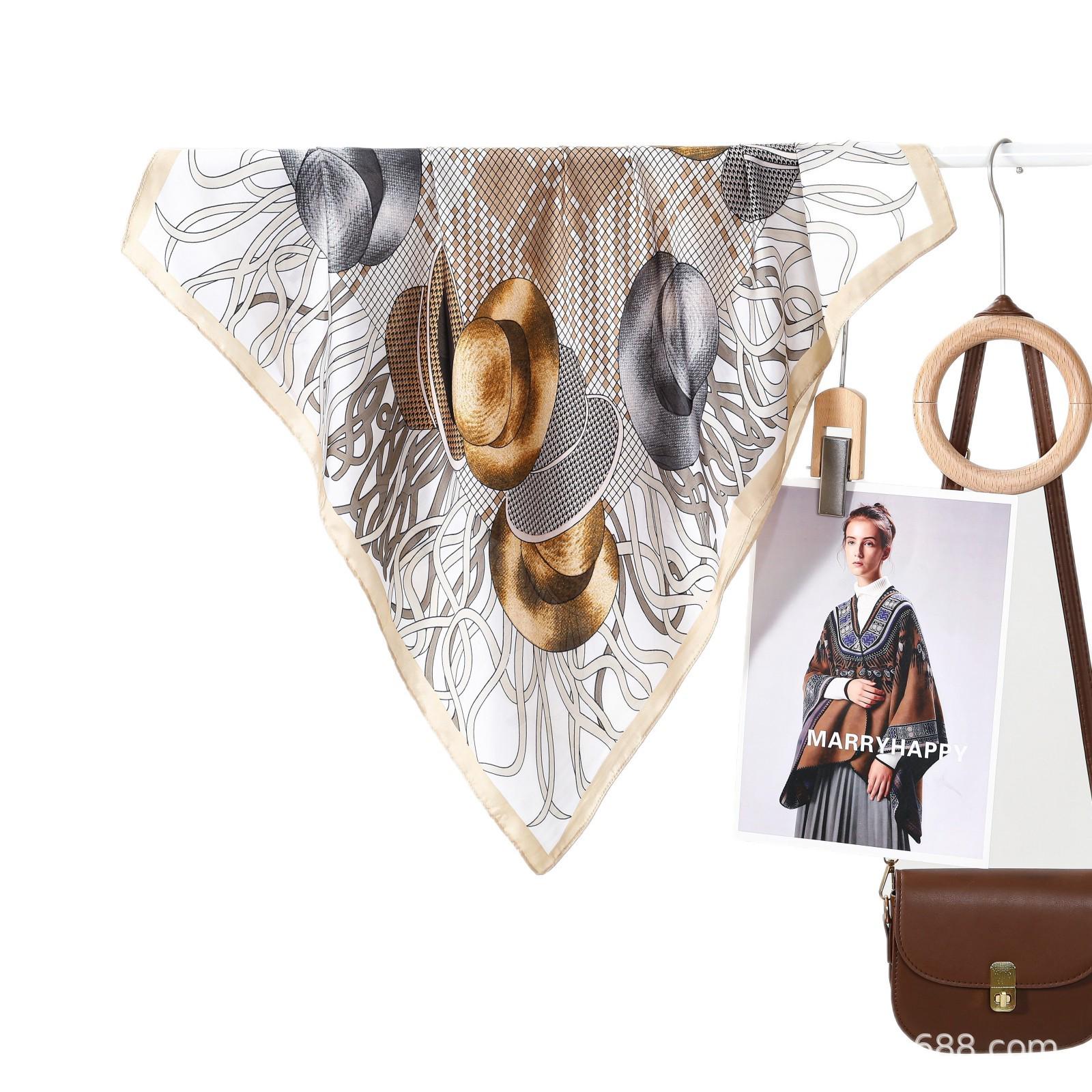 

Elegant Ladies Silk Scarf: Classic, Versatile, and Beautiful - Perfect Gift & Hot Seller Khaki Square Hat